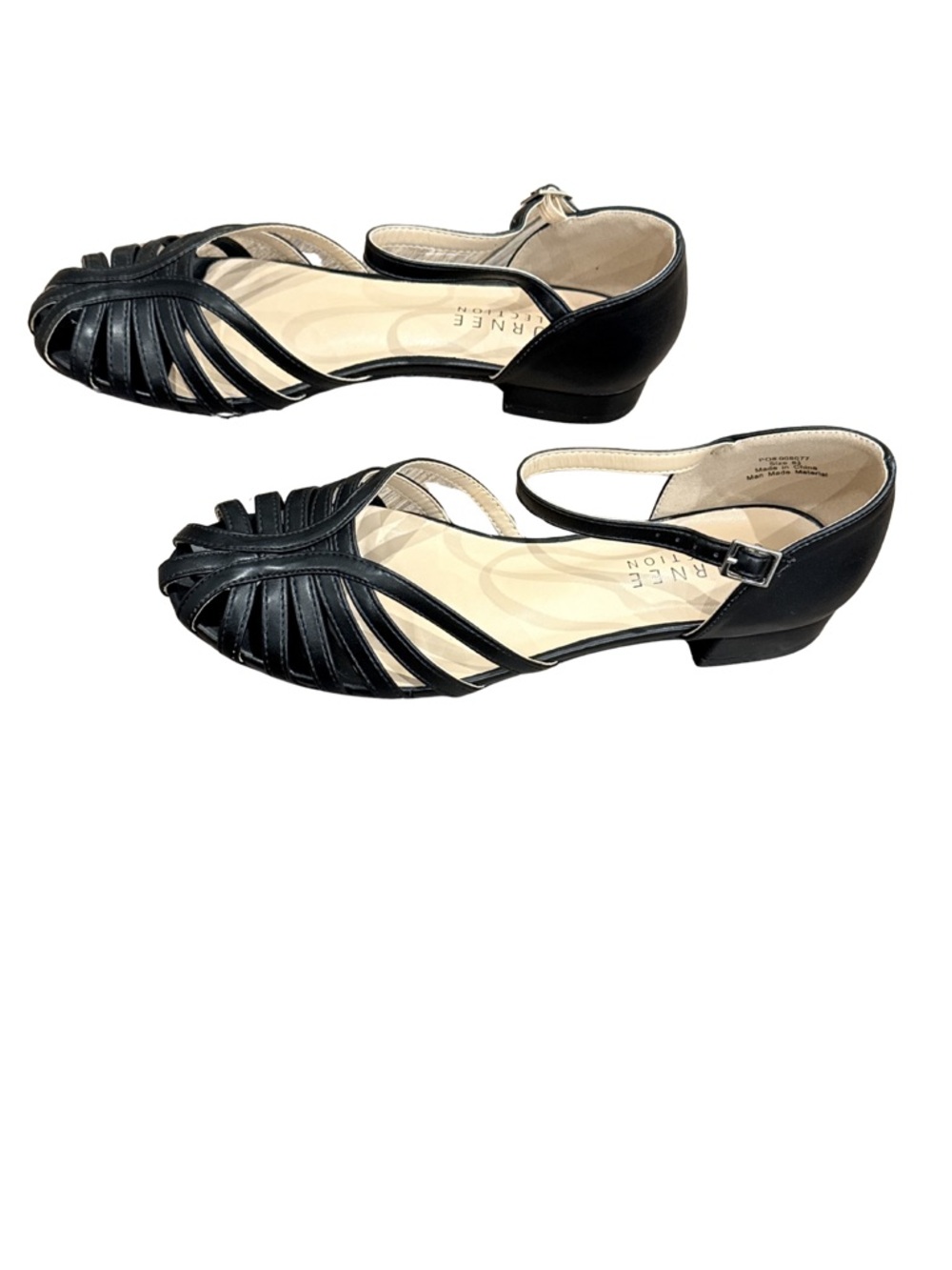 Journee Collection Black Strappy Ankle-Strap Sandals - Picture 4 of 4